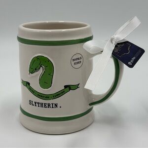 RAE DUNN Harry Potter Slytherin Horcrux Locket 🐍💚 Doublesided ceramic mug NWT